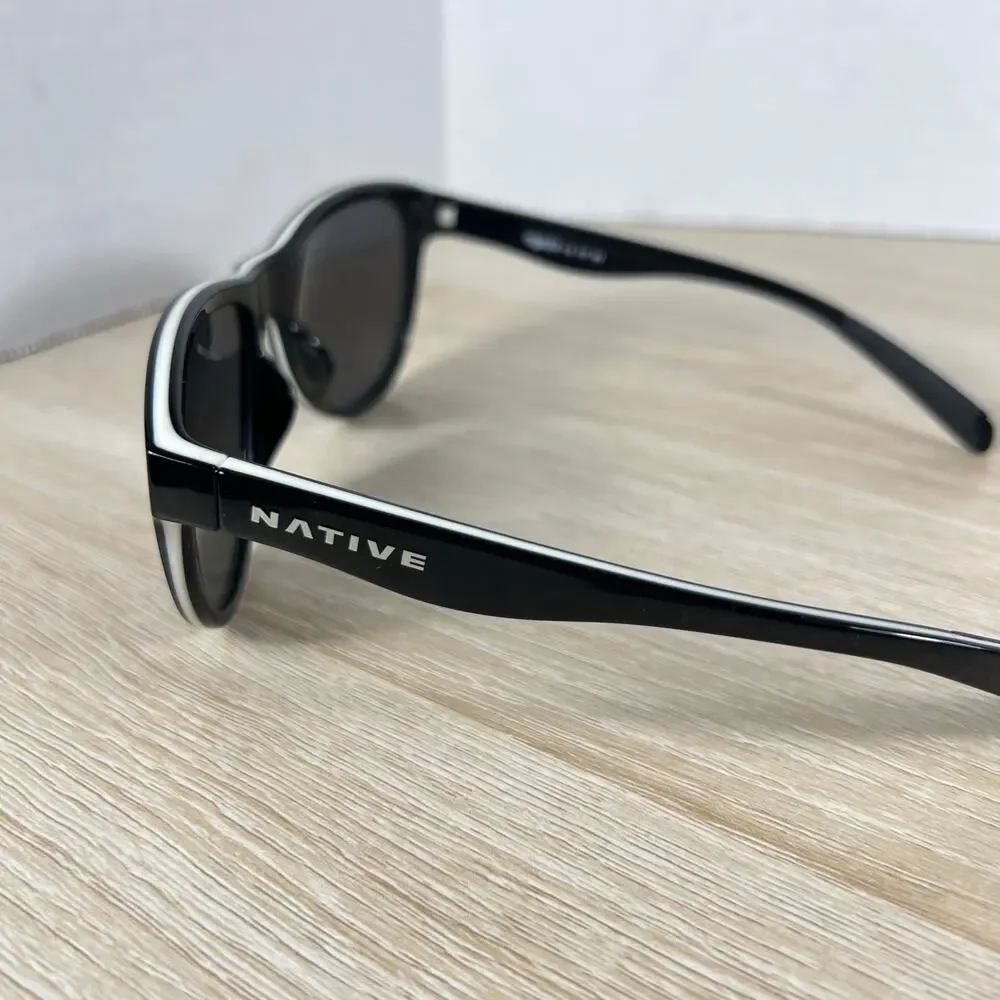 Native Acadia 193 300 AC Sunglasses 17 V1 Polished Black Excellent Cond!